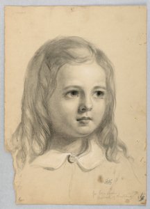 Zeichnung, Studie für Duplikat von "Christiana" von Daniel Huntington