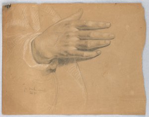 Studie für "Martha tadelt" von Daniel Huntington