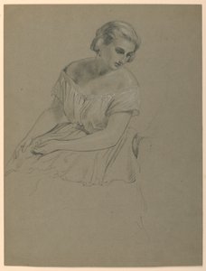 Studie für "Martha Washington Empfang" von Daniel Huntington