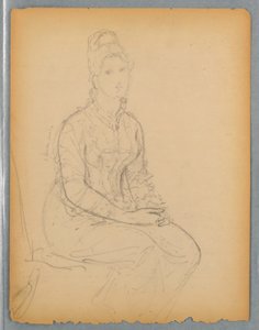 Sitzende Frau