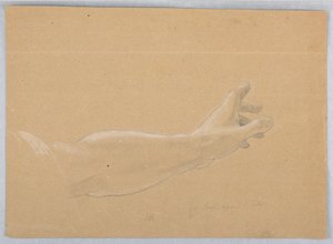 Studie einer Hand für Engel, der St. Peter erscheint in "Frühe christliche Märtyrer" von Daniel Huntington