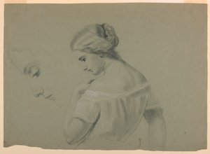 Studie einer Frau im Profil