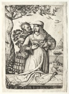 Soldat umarmt eine Frau