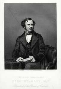 Der ehrenwerte Edward Henry Stanley, 15. Earl of Derby, britischer Staatsmann, ca. 1880 von Daniel John Pound