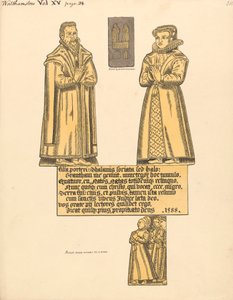 Messingplatte für Mrs. Hale, Tochter von Porter, Kirche von Walthamstow von Daniel Lysons