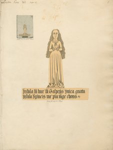 Messingplatte einer Frau aus der Layton Kirche