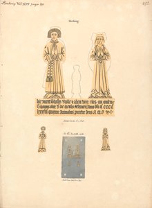 Messingplatte für Thomas und Alicia Broke, Pfarrkirche St. Margaret, Barking von Daniel Lysons