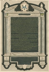 Gedenkstätte von John Peryn aus der Kirche von Acton