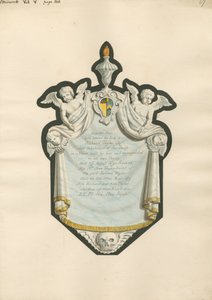 Denkmal für Richard Taylor und Mrs. Ann Taylor und ihre Kinder Richard und Anne aus der Kirche von Chiswick von Daniel Lysons