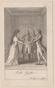 Blatt 10 zu Aug. von Kotzebues „Die Indianer in England“ von Daniel Nikolaus Chodowiecki