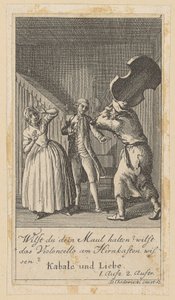 Blatt 1 zu Schillers „Cabale und Liebe“ von Daniel Nikolaus Chodowiecki
