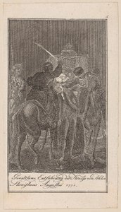 Blatt 5 der „Darstellungen aus der neuen Geschichte“ von Daniel Nikolaus Chodowiecki