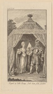 Blatt zu "Karl der Große und die zwölf Pairs von Frankreich" von Daniel Nikolaus Chodowiecki