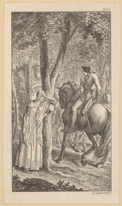 Herr von E. trifft im Wald auf Minchen von Daniel Nikolaus Chodowiecki