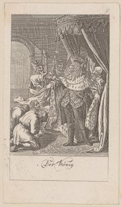 König, Blatt 7 der Folge "Der Totentanz" von Daniel Nikolaus Chodowiecki