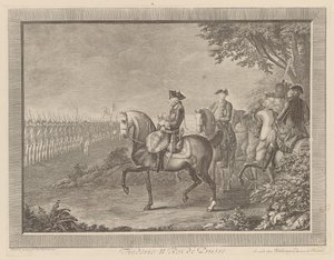 König Friedrich II. von Preußen, Wachtparade in Potsdam von Daniel Nikolaus Chodowiecki