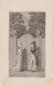 Lovelace überredet Clarisse zu ihrer Entführung von Daniel Nikolaus Chodowiecki