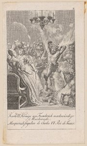 Merkwürdige Maskerade des Karl VI. von Frankreich, Blatt 2 der Folge „Ältere, mittlere und neuere Geschichte“ von Daniel Nikolaus Chodowiecki
