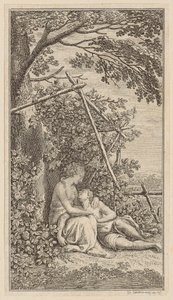 Schwanenlied, Blatt 7 aus der ersten Ausgabe der „Gedichte von Gottfried August Bürger“ von Daniel Nikolaus Chodowiecki