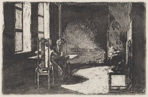 Der Künstler im Zimmer seiner Mutter, Danzig