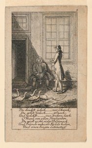 Die Faulen und Schwachsinnigen, Illustration für "Königl: Grosbrit [anische] Genealogischer Kalender auf das 1780 Jahr Lauenberg bei J.G. Berenberg"