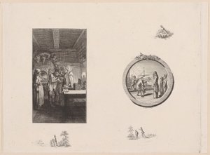 Titelkupfer und -vignette zu Storchs „Gemälde von St. Petersburg“, erster Teil von Daniel Nikolaus Chodowiecki