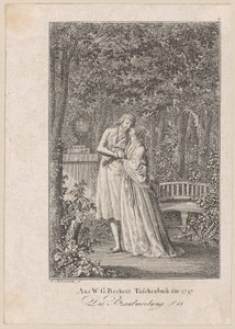 Titelkupfer zu Die Brautwerbung von W. G. Becker von Daniel Nikolaus Chodowiecki