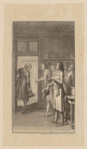 Titelkupfer zum Aufsatz "II. Ritter-Romane. Beschluss des immer in der Welt herumirrenden Judens" von Daniel Nikolaus Chodowiecki