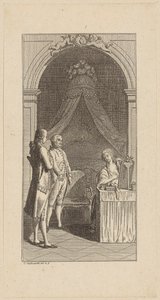 Titelkupfer zum Aufsatz "Romane der Ausländer" von Daniel Nikolaus Chodowiecki
