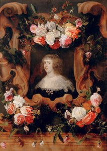 Erzherzogin Maria Anna umgeben von Blumen