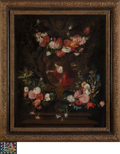 Blumenkranz mit Maria Magdalena von Daniel Seghers