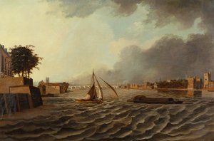 Ein Blick auf die Themse mit der Westminster Bridge und dem Lambeth Palace