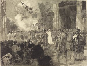 Die Feste von Santiago de Compostela: Die Prozession der Reliquien von Daniel Urrabieta Vierge