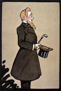 Französischer Komiker und Sänger Albert Brasseur als König im Stück "Le Roi", Illustration aus der französischen Zeitung "Le Theatre" vom Juni 1908