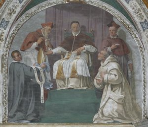 Papst genehmigt den Kartäuserorden (Fresko)