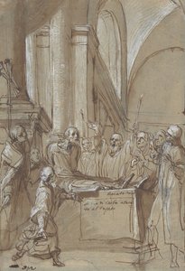 Raymond Diocrès spricht während seiner Beerdigung aus dem Leben des Heiligen Bruno von Köln, 1628-29 von Daniele Crespi