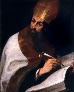Der heilige Augustinus, Bischof von Hippo. Gemälde von Daniele Crespi (1623)