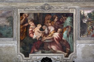 Die Anbetung der Könige Fresko von Daniele Crespi (1598-1630) 17. Jahrhundert Mailand, Kirche St. Alessandro in Zebedia von Daniele Crespi