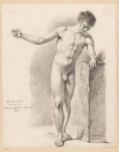 Stehender männlicher Akt, von vorne gesehen (1. Preis 1818) von Daniël Batavus Voorman