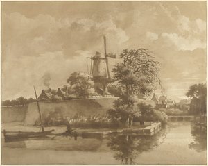 Die Runmühle bei der Tolsteegpoort in Utrecht von Daniël Kerkhoff