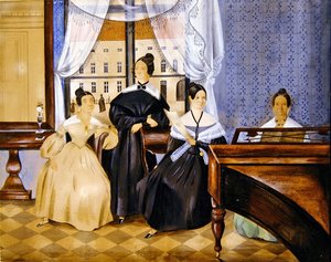 Das Klavierkonzert, ca. 1830 von Danish School