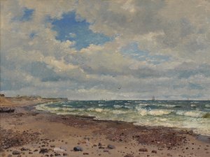 Ein Strand mit Dünen an der Westküste Jütlands