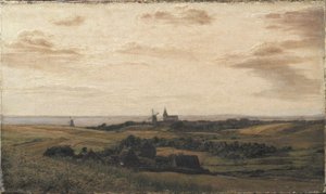 Ein Blick auf Assens in Fünen. In der Ferne die Küste von Schleswig
