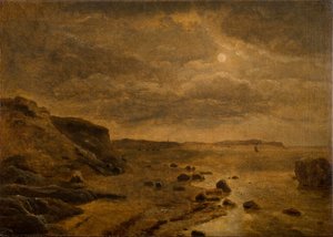 Mondlicht. Die Westküste von Jütland bei Bovbjerg