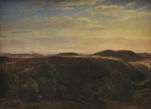Die Küste von Jütland, gesehen von den Mølleknap-Hügeln auf Fünen