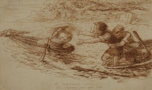 Bootsmänner und Sirene, ca. 1853 von Dante Gabriel Charles Rossetti