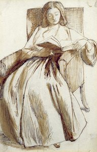 Elizabeth Siddal liest ein Buch