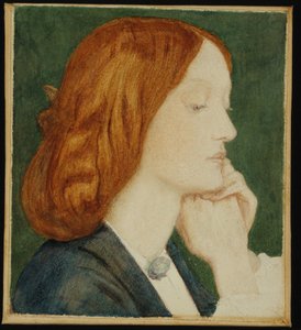 Porträt von Elizabeth Siddal (1829-62) 1854