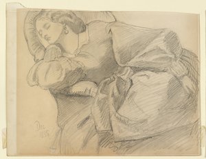 Ruth Herbert schläft von Dante Gabriel Charles Rossetti