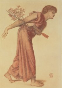 Studie für die Figur der Liebe in Dantes Traum zur Zeit des Todes von Beatrice, 1874 von Dante Gabriel Charles Rossetti